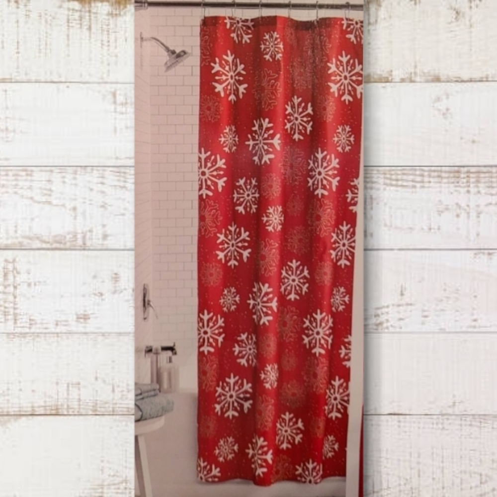 Snowflakes Shower Curtain NWT
